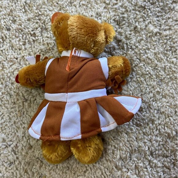 NWT Vtg 2008 University Of Texas Brown Bear 8” Cheerleader Football Stuffed - Picture 4 of 7